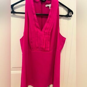 Banana Republic Pink Pleated Sleeveless Tank Top
